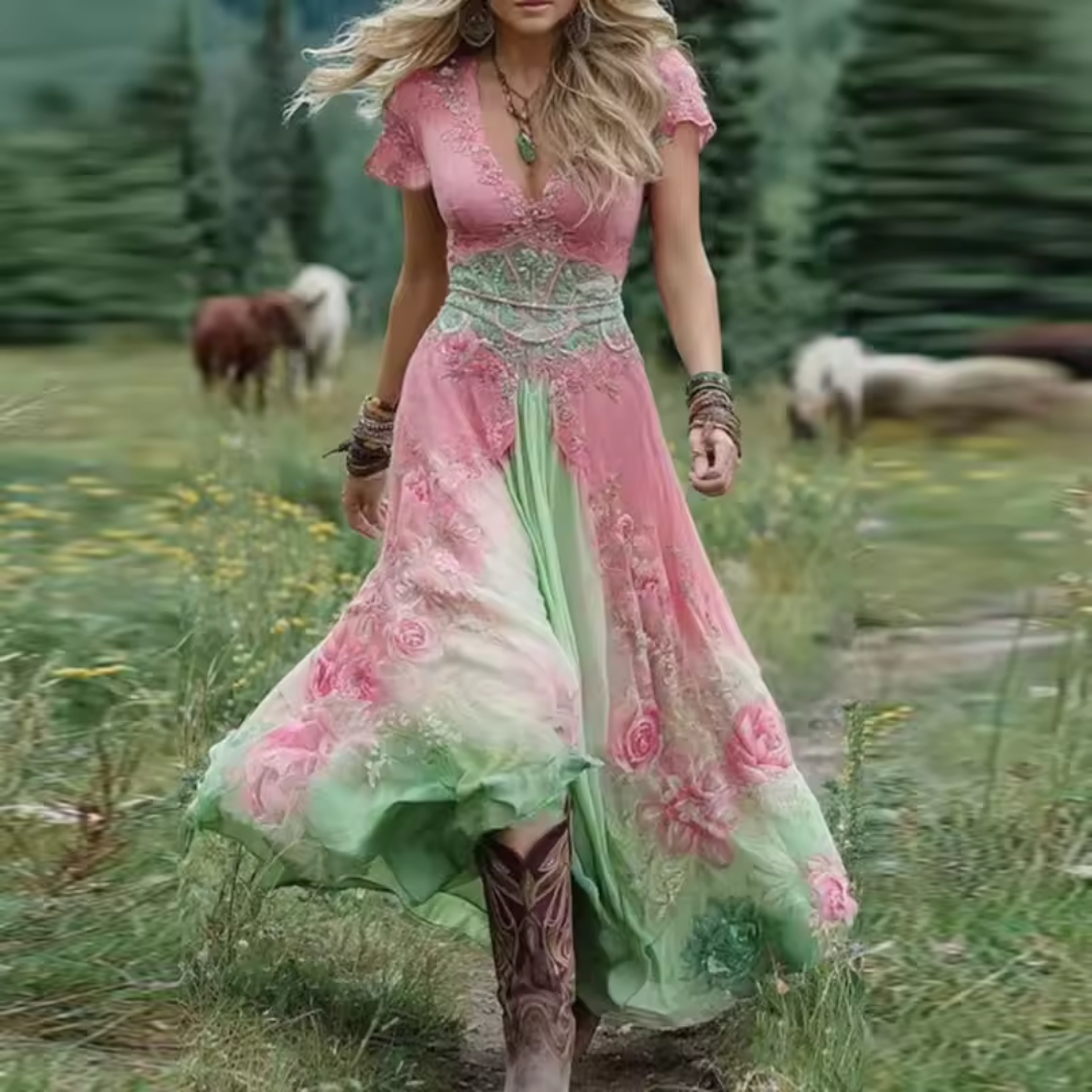 Paula | Vestido floral fluido y a medida