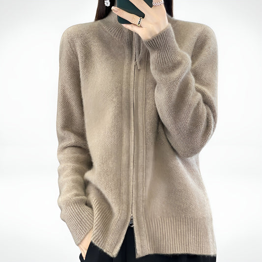 Giovana | Cardigan zippé en cachemire