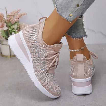 Lourdes | Zapatillas ortopédicas con brillantes diamantes