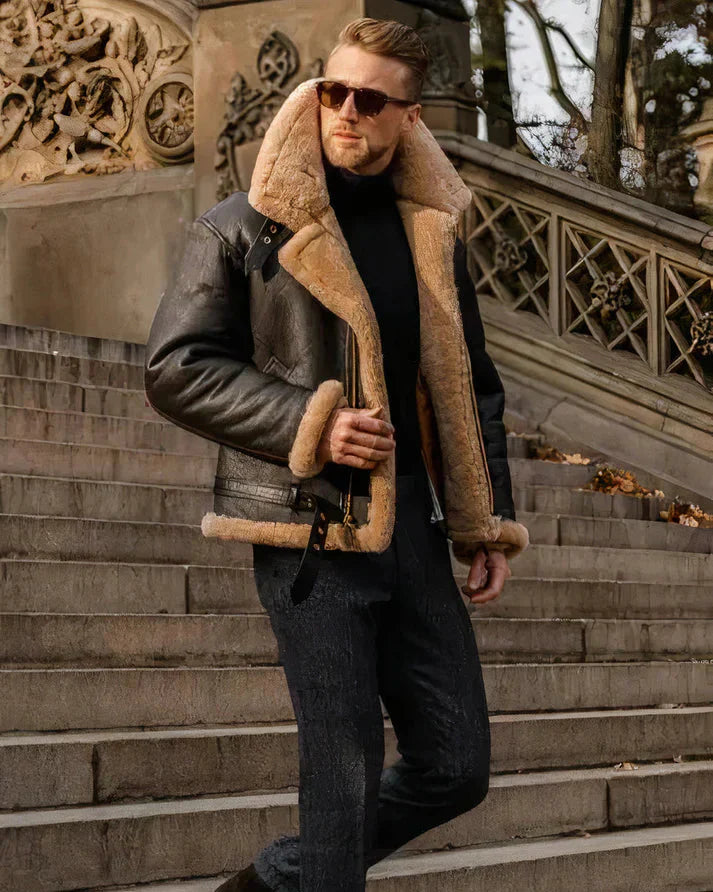 Pedro | Chaqueta de cuero acolchada