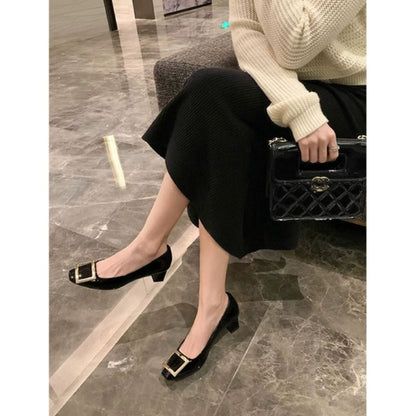 Narella™ | Sandalias elegantes de tacón medio y punta cuadrada