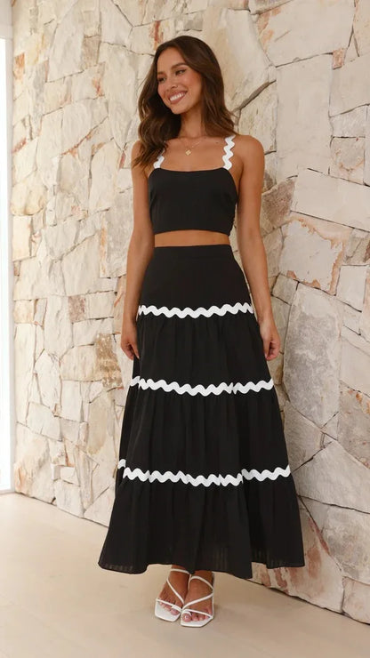 Claudia - Conjunto Top y Falda Larga