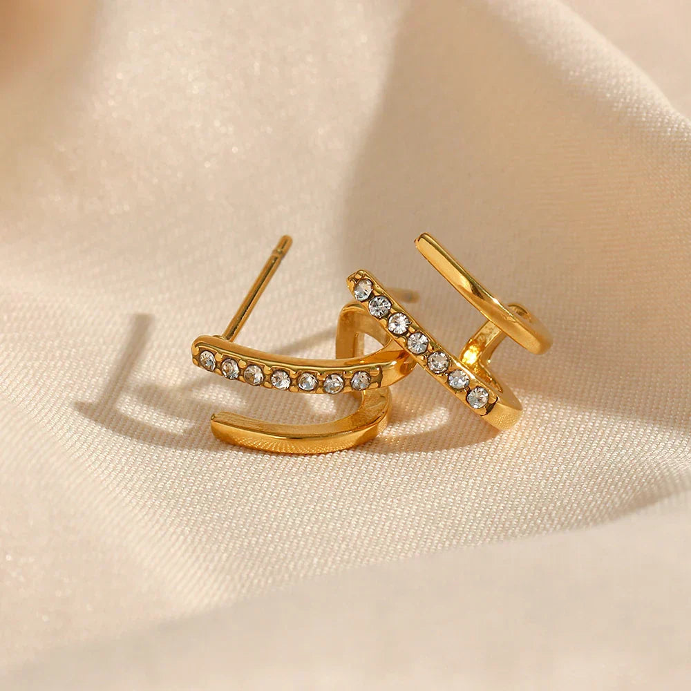 VICTORIA™ | Pendientes de Doble Fila